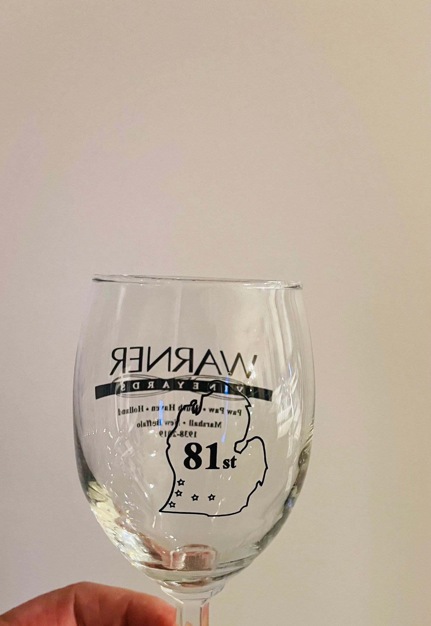 Warner Vineyards Logo Wine Glasses